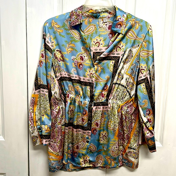 Cato Tops - Cato Est. 1948 Multi Color Paisley Top size 14W / 16W